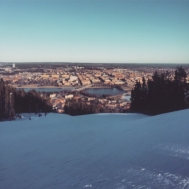 Östersund from the ski run just out of town
