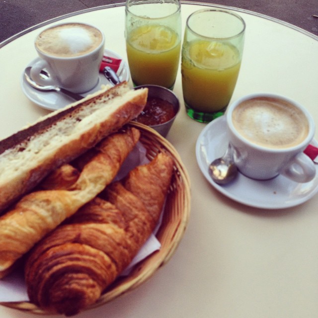 Typical French Breakfast