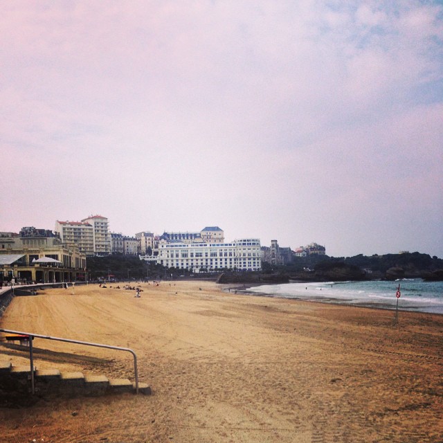 Biarritz.. bit too cloudy for the beach!