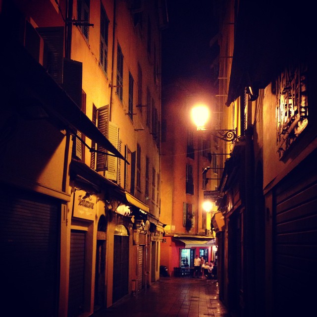 Laneways in Nice old town at night