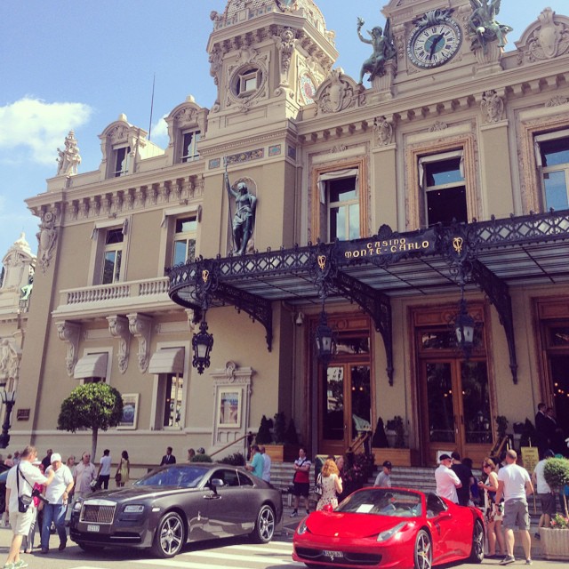Monte Carlo.. and just your average Ferrari and Rolls Royce!