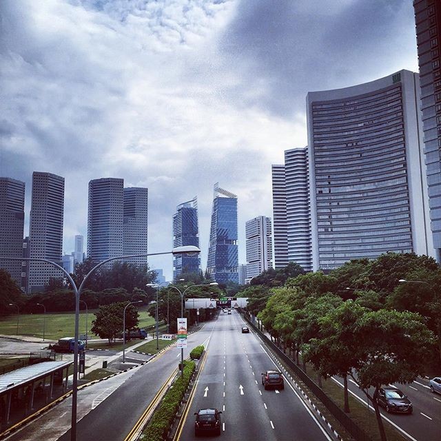 Singapore views from a footbridge
