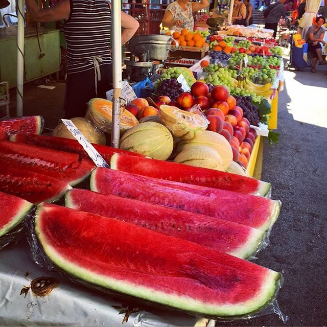 Fresh fruit market in Split