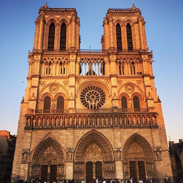 Notre-Dame at dusk
